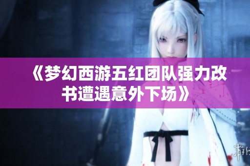 《梦幻西游五红团队强力改书遭遇意外下场》