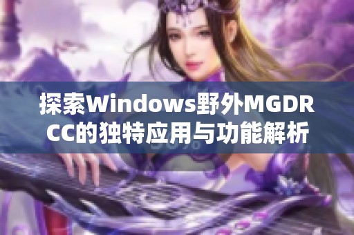 探索Windows野外MGDRCC的独特应用与功能解析