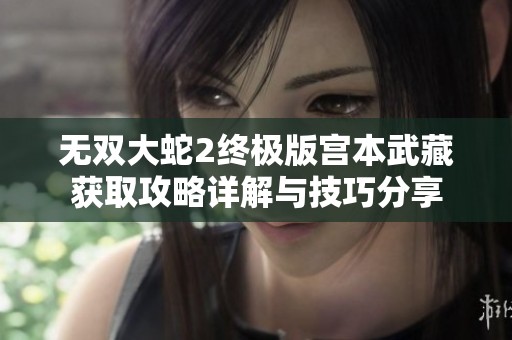 无双大蛇2终极版宫本武藏获取攻略详解与技巧分享