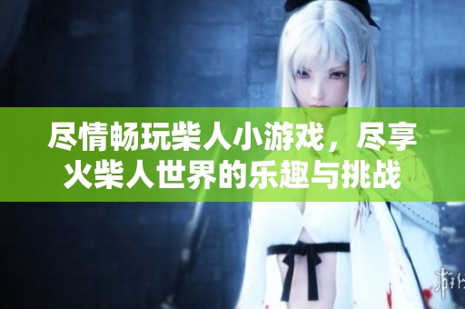 尽情畅玩柴人小游戏，尽享火柴人世界的乐趣与挑战