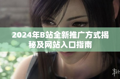 2024年B站全新推广方式揭秘及网站入口指南