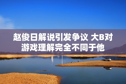 赵俊日解说引发争议 大B对游戏理解完全不同于他