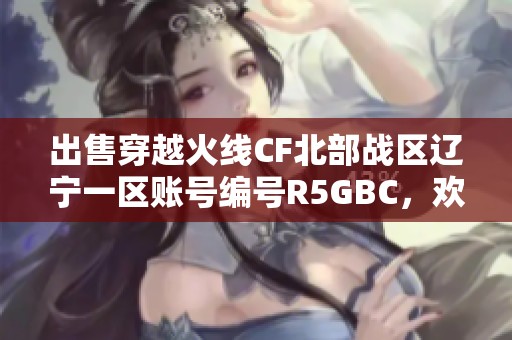 出售穿越火线CF北部战区辽宁一区账号编号R5GBC，欢迎咨询