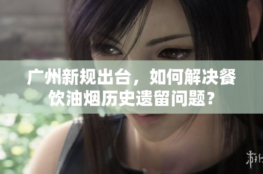 广州新规出台，如何解决餐饮油烟历史遗留问题？