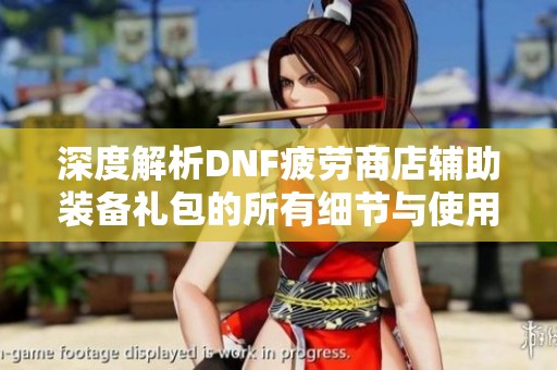 深度解析DNF疲劳商店辅助装备礼包的所有细节与使用策略