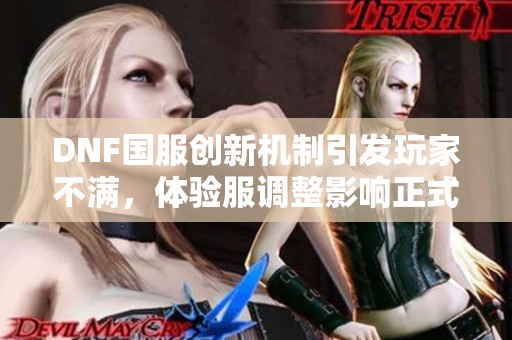DNF国服创新机制引发玩家不满，体验服调整影响正式服