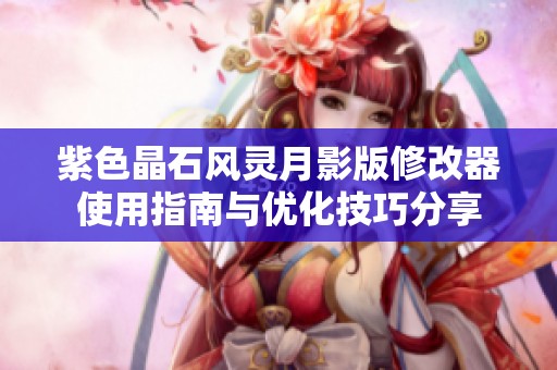 紫色晶石风灵月影版修改器使用指南与优化技巧分享