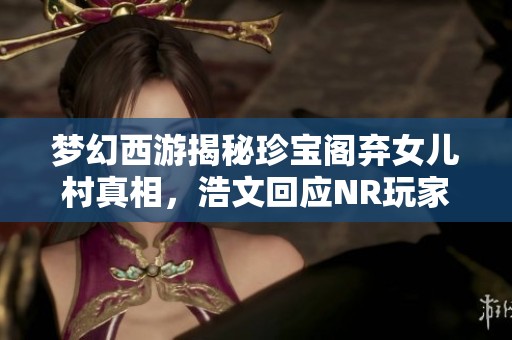 梦幻西游揭秘珍宝阁弃女儿村真相，浩文回应NR玩家的不同观点