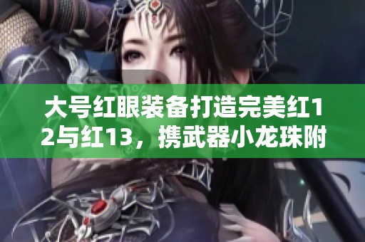 大号红眼装备打造完美红12与红13，携武器小龙珠附魔攻略揭秘