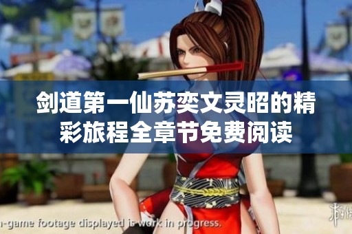 剑道第一仙苏奕文灵昭的精彩旅程全章节免费阅读