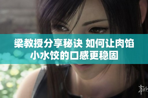 梁教授分享秘诀 如何让肉馅小水饺的口感更稳固