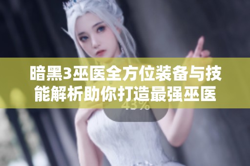暗黑3巫医全方位装备与技能解析助你打造最强巫医