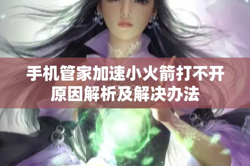 手机管家加速小火箭打不开原因解析及解决办法