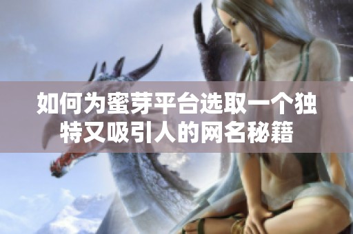 如何为蜜芽平台选取一个独特又吸引人的网名秘籍