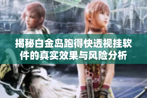揭秘白金岛跑得快透视挂软件的真实效果与风险分析