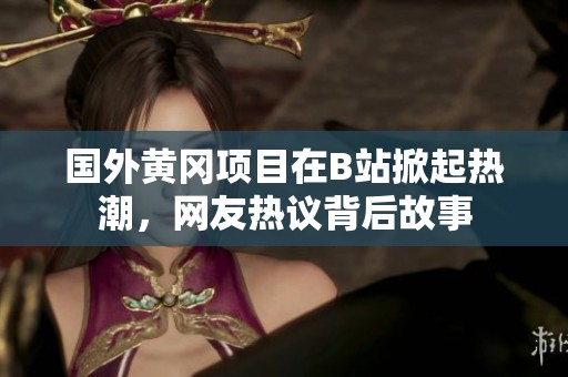 国外黄冈项目在B站掀起热潮，网友热议背后故事