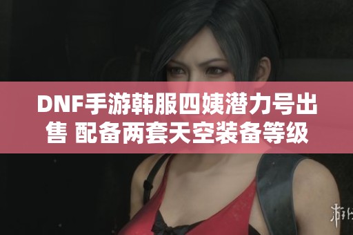 DNF手游韩服四姨潜力号出售 配备两套天空装备等级73