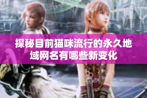探秘目前猫咪流行的永久地域网名有哪些新变化