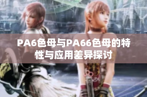 PA6色母与PA66色母的特性与应用差异探讨
