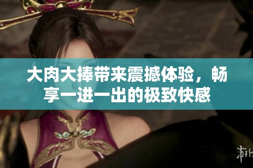 大肉大捧带来震撼体验，畅享一进一出的极致快感