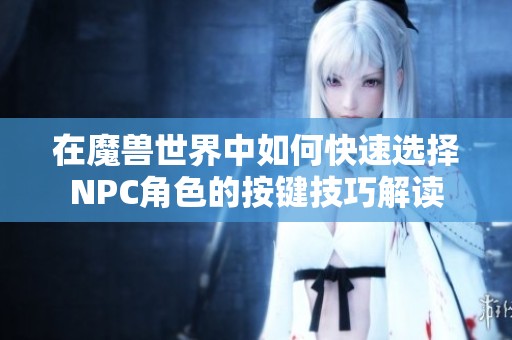 在魔兽世界中如何快速选择NPC角色的按键技巧解读