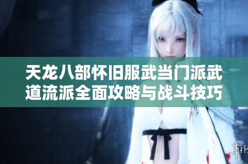 天龙八部怀旧服武当门派武道流派全面攻略与战斗技巧指南