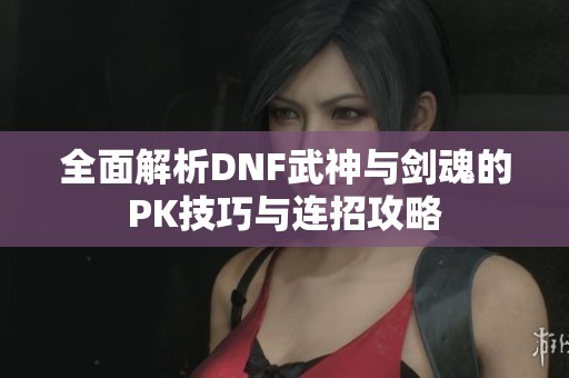 全面解析DNF武神与剑魂的PK技巧与连招攻略