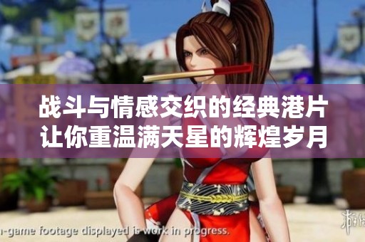 战斗与情感交织的经典港片让你重温满天星的辉煌岁月