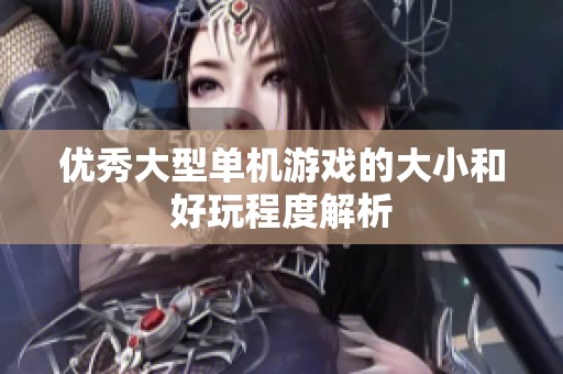 优秀大型单机游戏的大小和好玩程度解析