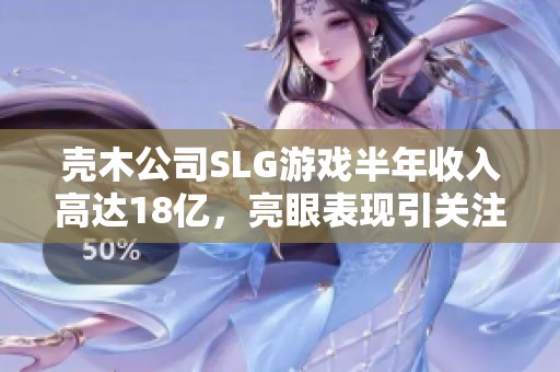壳木公司SLG游戏半年收入高达18亿，亮眼表现引关注