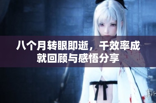 八个月转眼即逝，千效率成就回顾与感悟分享