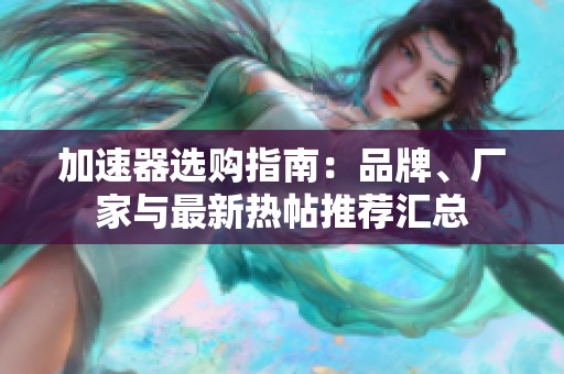加速器选购指南：品牌、厂家与最新热帖推荐汇总
