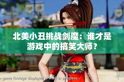 北美小丑挑战剑魔：谁才是游戏中的搞笑大师？
