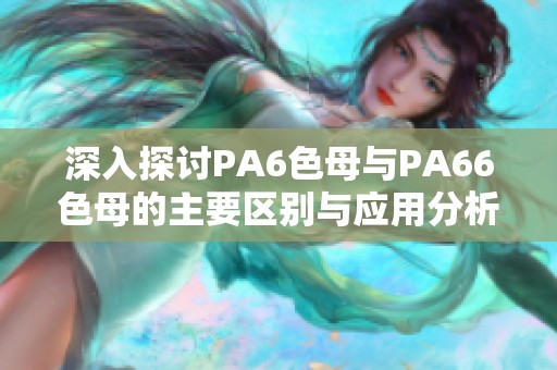 深入探讨PA6色母与PA66色母的主要区别与应用分析
