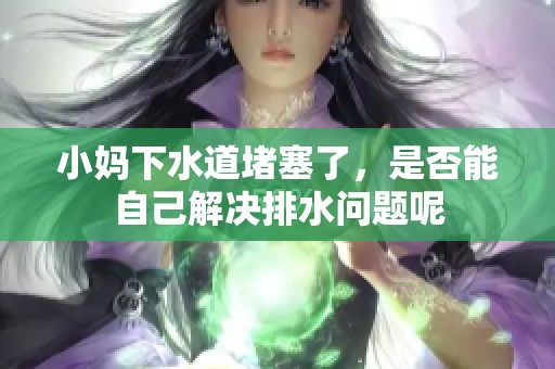小妈下水道堵塞了，是否能自己解决排水问题呢