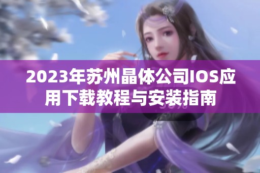 2023年苏州晶体公司IOS应用下载教程与安装指南