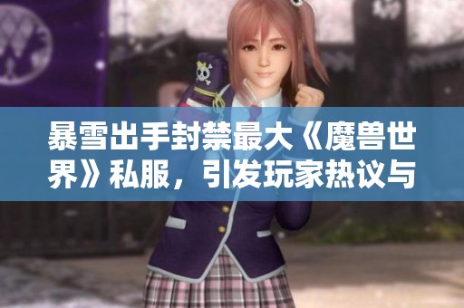 暴雪出手封禁最大《魔兽世界》私服，引发玩家热议与反响