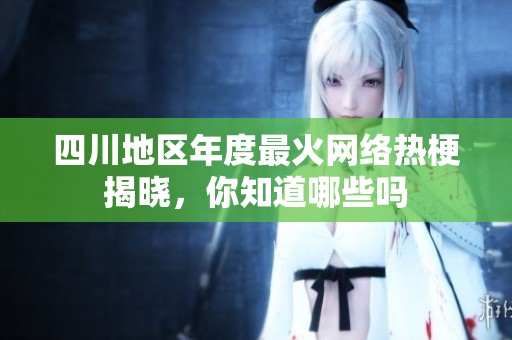 四川地区年度最火网络热梗揭晓，你知道哪些吗