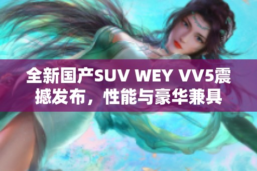 全新国产SUV WEY VV5震撼发布，性能与豪华兼具