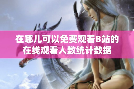 在哪儿可以免费观看B站的在线观看人数统计数据