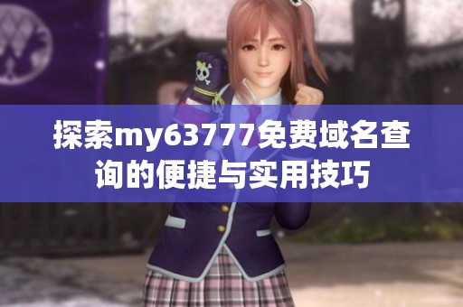 探索my63777免费域名查询的便捷与实用技巧