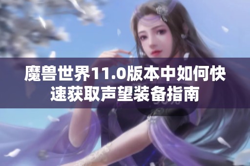 魔兽世界11.0版本中如何快速获取声望装备指南