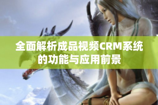 全面解析成品视频CRM系统的功能与应用前景