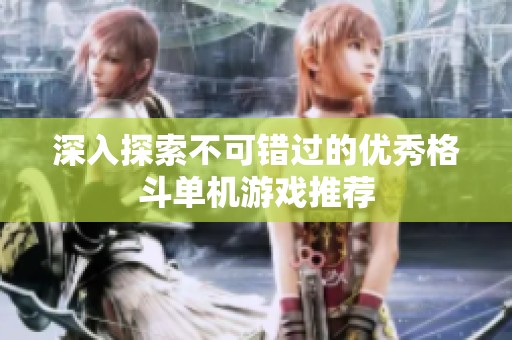 深入探索不可错过的优秀格斗单机游戏推荐