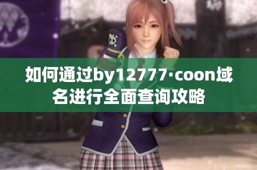 如何通过by12777·coon域名进行全面查询攻略