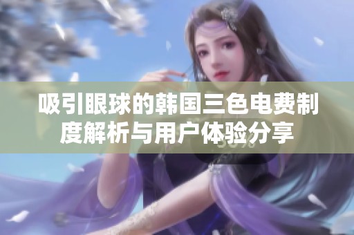 吸引眼球的韩国三色电费制度解析与用户体验分享