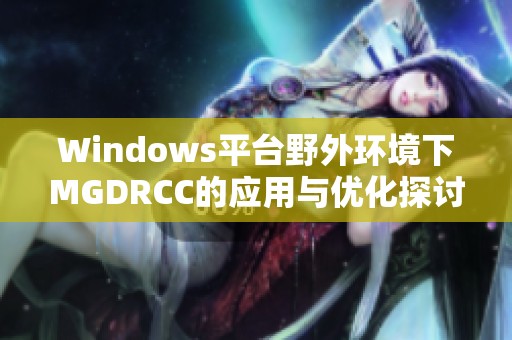 Windows平台野外环境下MGDRCC的应用与优化探讨