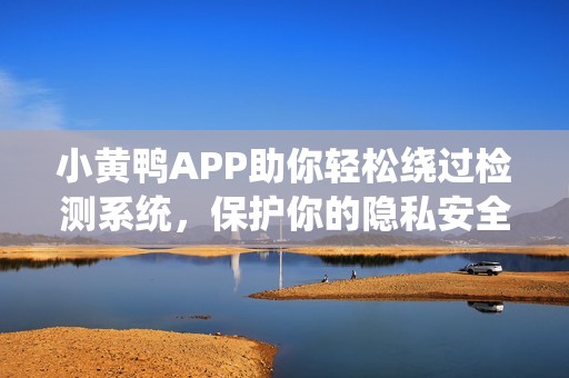小黄鸭APP助你轻松绕过检测系统，保护你的隐私安全