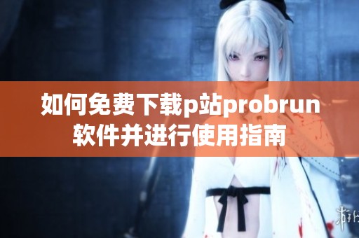 如何免费下载p站probrun软件并进行使用指南