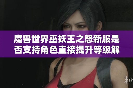 魔兽世界巫妖王之怒新服是否支持角色直接提升等级解析